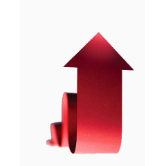 曲折上升的箭头