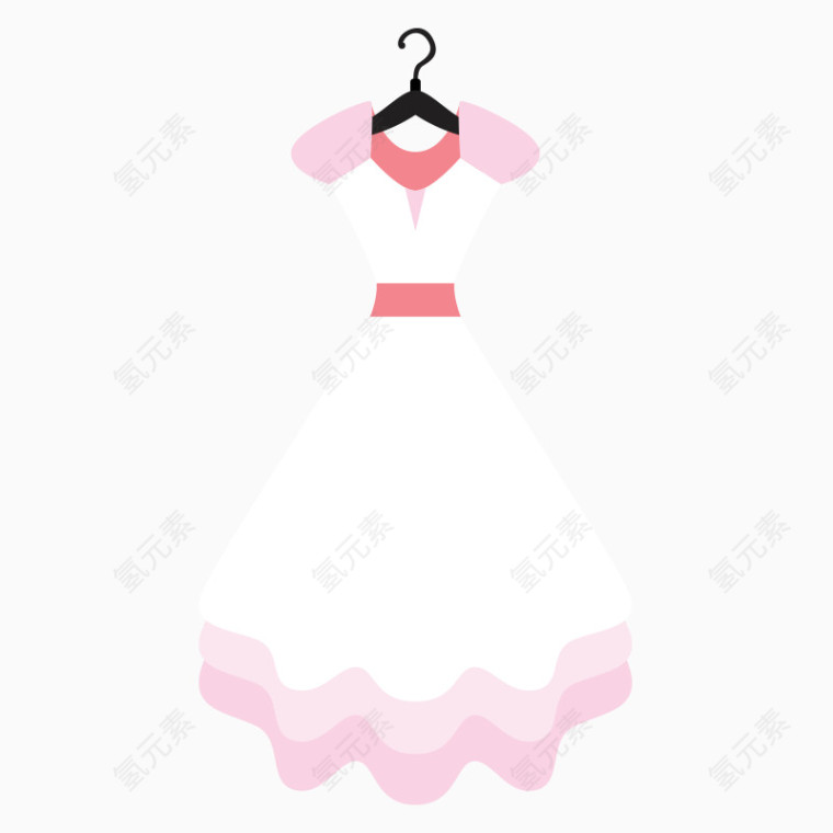 婚纱裙子卡通效果