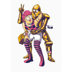 卡通手绘机器人