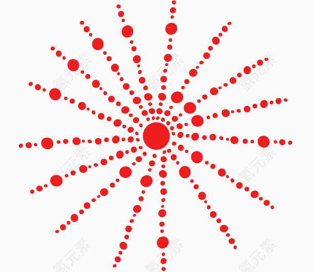 矢量红色渐变小点