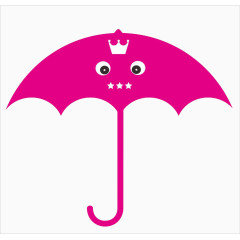 红色卡通雨伞