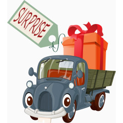 卡车汽车卡通挂卡