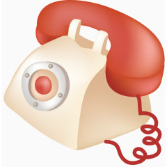 卡通红色沟通工具座机