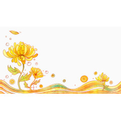 童话清新菊花插画