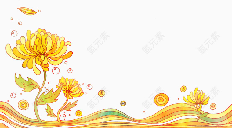 童话清新菊花插画