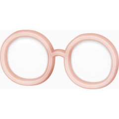 粉色圆框眼镜