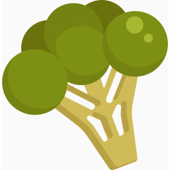 矢量手绘西兰花