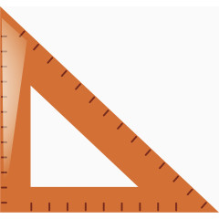 卡通手绘三角尺