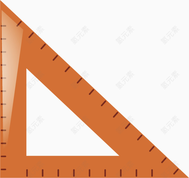 卡通手绘三角尺