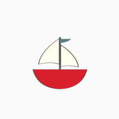 卡通帆船免抠素材
