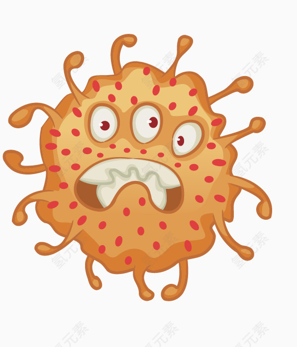 独眼卡通细菌怪物