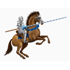 骑着战马的武士