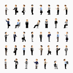 40款商务男士设计矢量素材