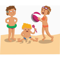 假期热带旅游游玩