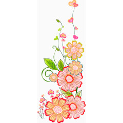 卡通手绘春天花