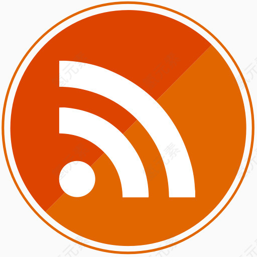 橙色RSS分享社会社交媒体