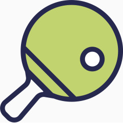 卡通运动图标乒乓球拍