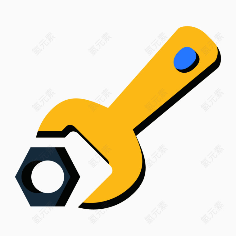 卡通精美工具图标扳手