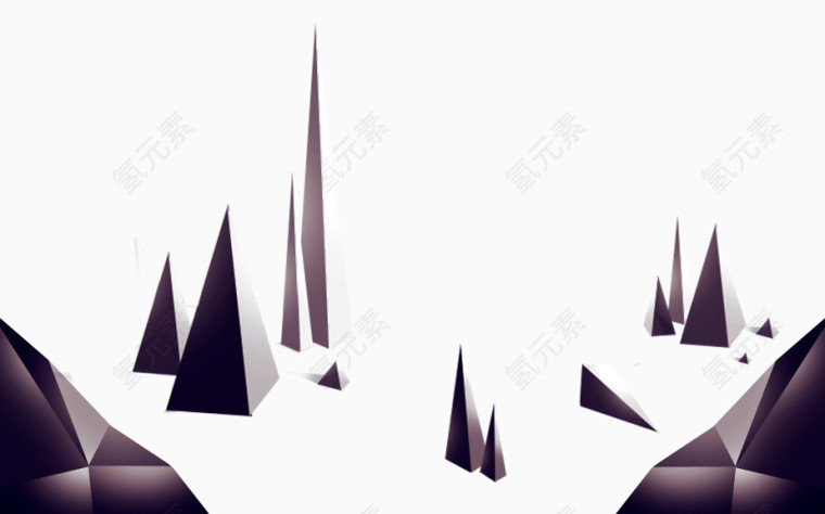 三角立体不规则图形素材