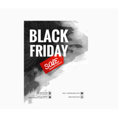 射线水墨打折海报