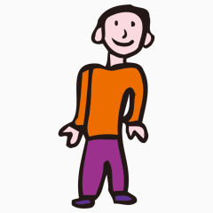 彩笔儿童手绘爸爸男孩