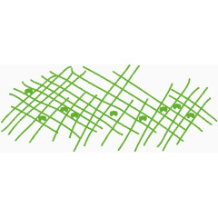 矢量手绘绿色线条