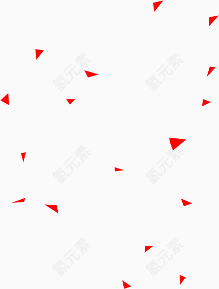 红色不规则三角形飘落