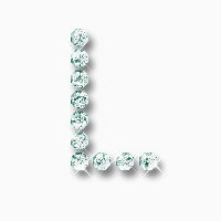 绿宝石水钻字母L