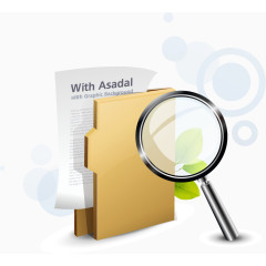 放大镜书本PNG矢量素材