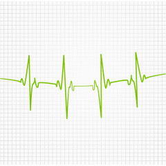 矢量绿色律动线条