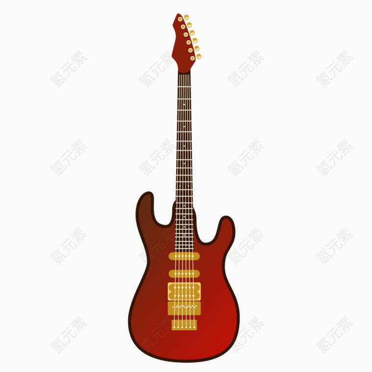 红色电子吉他