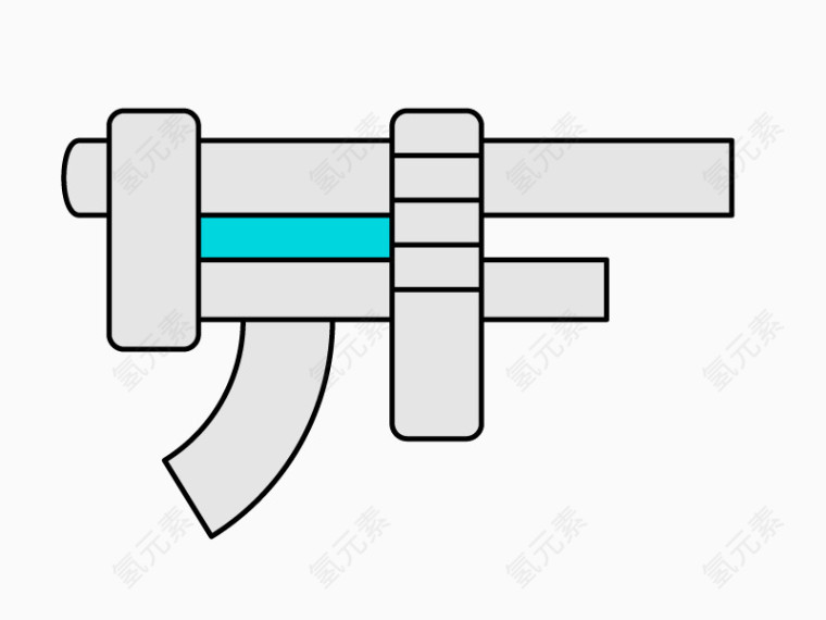 手枪玩具卡通矢量素材