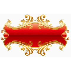 矢量欧式红色banner