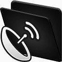 GPS文件夹黑色应用程序图标