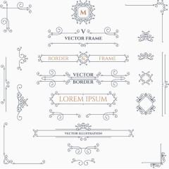 矢量古典花纹素材