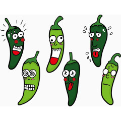矢量图几个辣椒