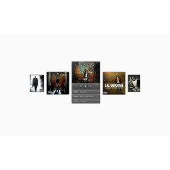 个性滑动音乐播放界面按钮PSD源文件