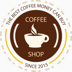 时尚咖啡标签矢量素材