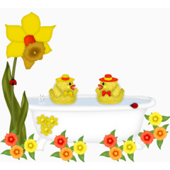 浴缸洗澡玩具鸭子