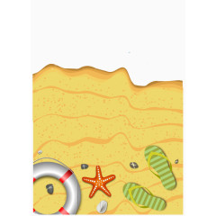 沙滩卡通插图