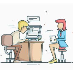 面试的商务男女