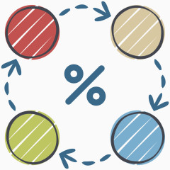 矢量PPT创意设计圆形流程图标