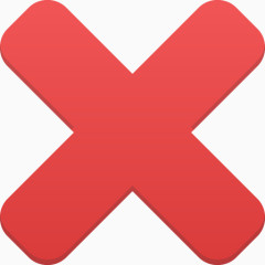 红色的叉号符号图标