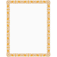 棕黄色花纹边框