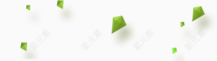 立体绿色漂浮钻石