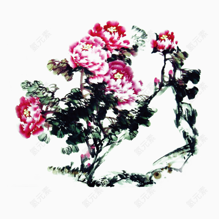 彩绘风景花