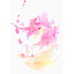 粉色飘渺水墨图片素材