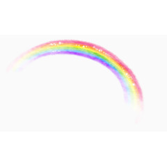 卡通手绘唯美七彩彩虹