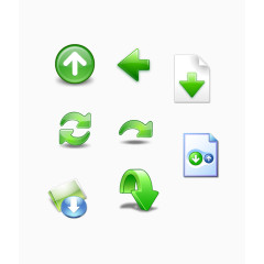 箭头扁平化图标PSD素材