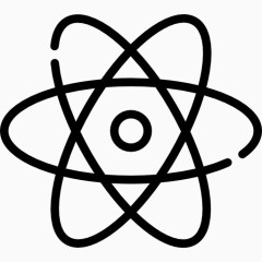 科学研究学习系列全套线框图标核反应堆